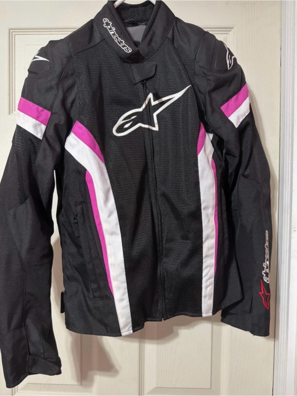 Alpinestars Black Jacket with Pink & White Accents